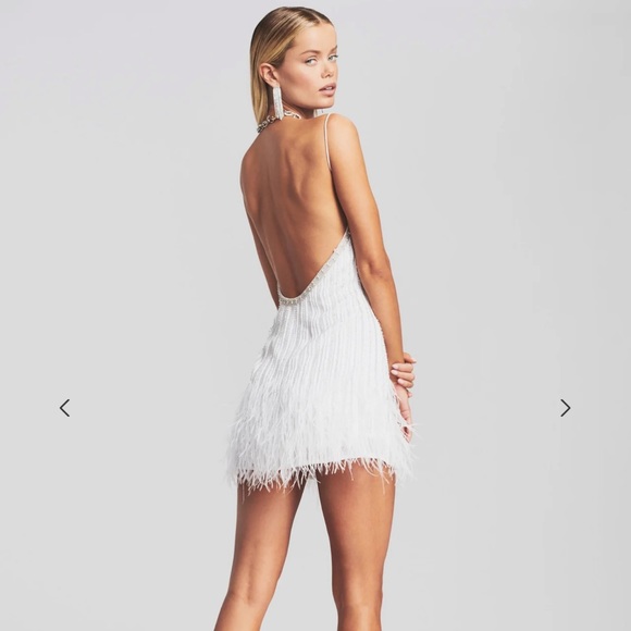 Retrofete Rubina Sequin Feather Dress - Picture 2 of 5